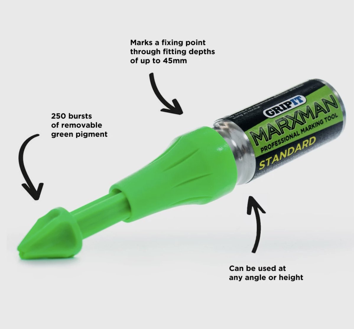 We love the Marxman Tool. You love the Marxman tool. 

Each pen contains 250+ bursts of removable fluorescent green pigment, and is capable of marking all surfaces.

More accurate than a pencil

#building #DIY #builder #toolsofthetrade #marxman #gripitfixings #gripit