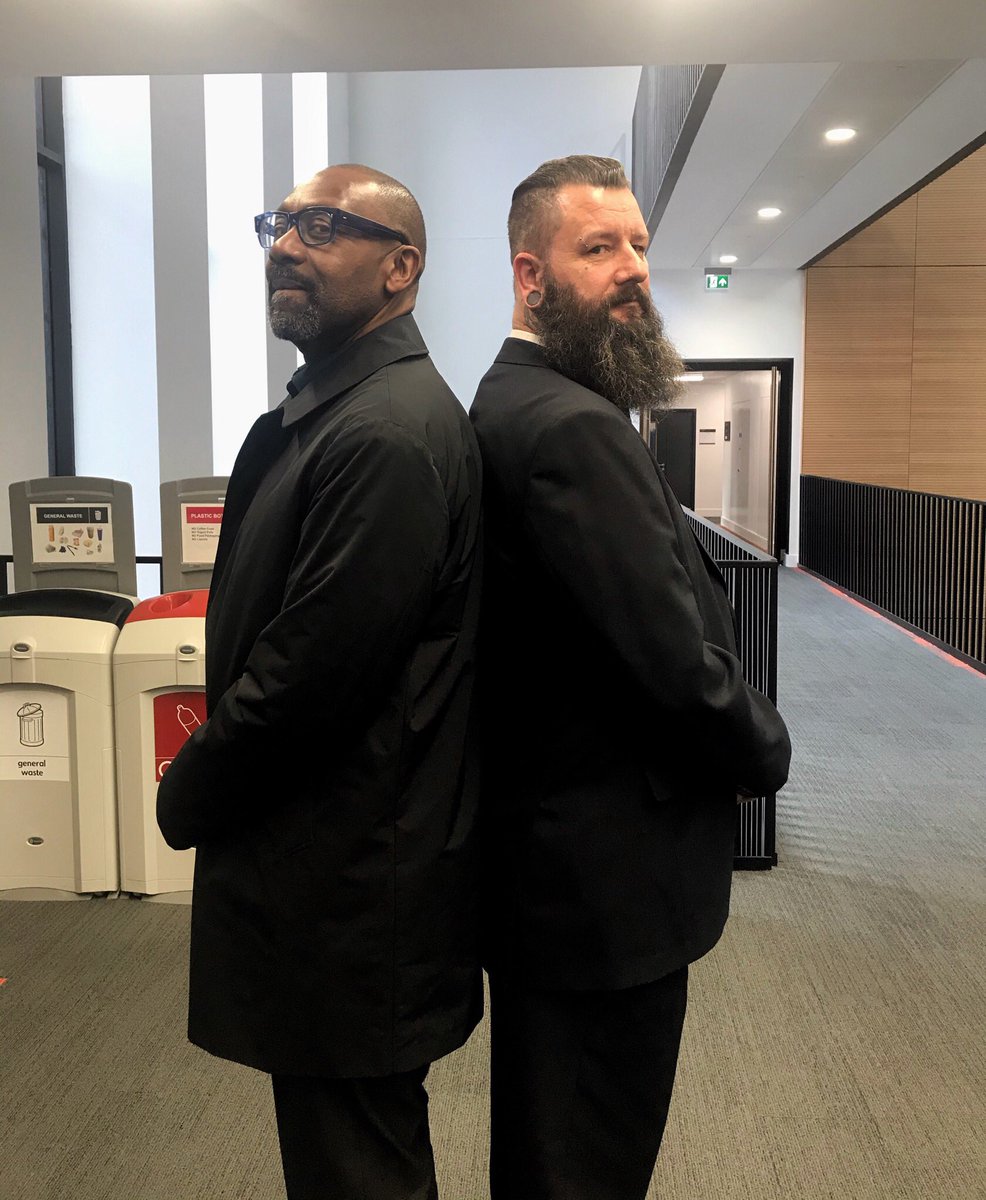 MarkClench's tweet image. When the Beard spent the day with Sir @LennyHenry on his campus tours &amp;amp; book signing @MyBCU