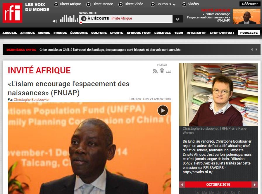 La #PlanificationFamiliale est une approche de #DeveloppementDurable et une mise en oeuvre des #DroitsHumains, pour la capture effective du #DividendeDemographique. L'implication des #Religieux est indispensable! Ecoutez le Directeur UNFPA_WCARO: ▶️rfi.fr/emission/20191…