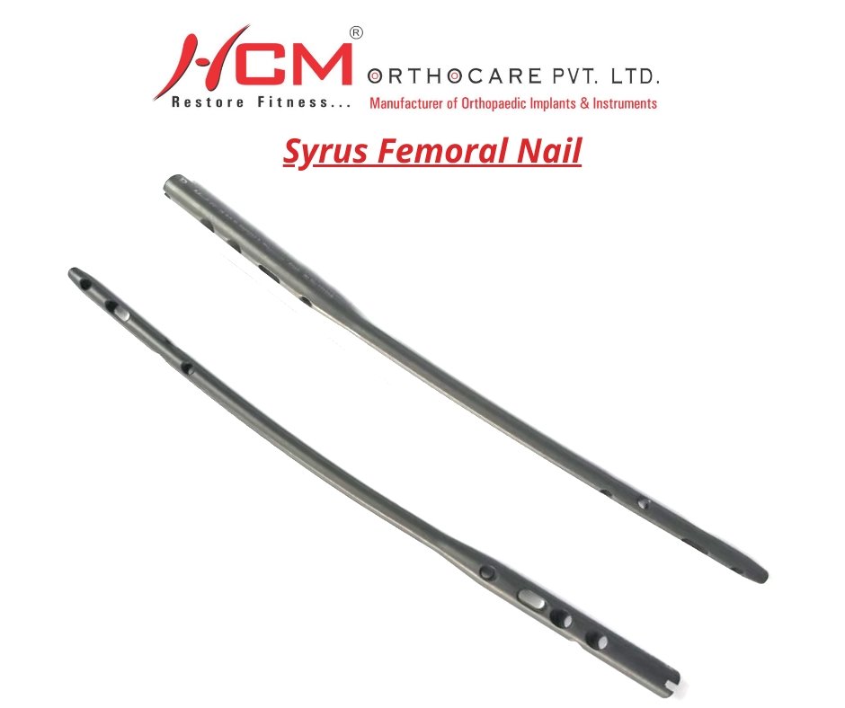 HcmPvt's tweet photo. HCM ORTHOCARE PVT. LTD.

#SyrusFemoralNail 

- Available in diameters of 9, 10, 11, and 12 (mm), Right-Left.
- Available in length of 340, 360, 380, 400, 420, and 440 (mm).
- Bolts Used:
For Proximal Hole - 4.9mm Locking Bolt and 6.4mm Lag Screw
For Distal Hole-4.9mm Locking Bolt https://t.co/PYx1mRj7Ba