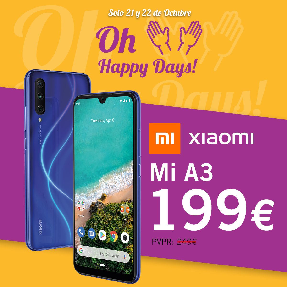 PhoneHouse_Es's tweet photo. ¡Solo 48H! 🚀

Vuelven nuestros 🙌 #OhHappyDays 🙌 con DESCUENTAZOS de hasta el 50% en móviles 👉 https://t.co/niJmq4apvm

Corre 🥳¡¡¡ Y HAZTE FELIZ !!! 🥳 https://t.co/NMtLlwPIim