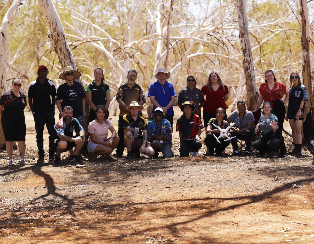IndigenousDX's tweet photo. This time last week we were training this deadly group of IDX Champions in Newman, WA as part of our Flint program.
This photo was taken on Nyiyaparli country during our drone workshop.
#IndigenousDX #Telstrafoundation #IDXFlint #thencie #IDX https://t.co/vZn0OXNmrc