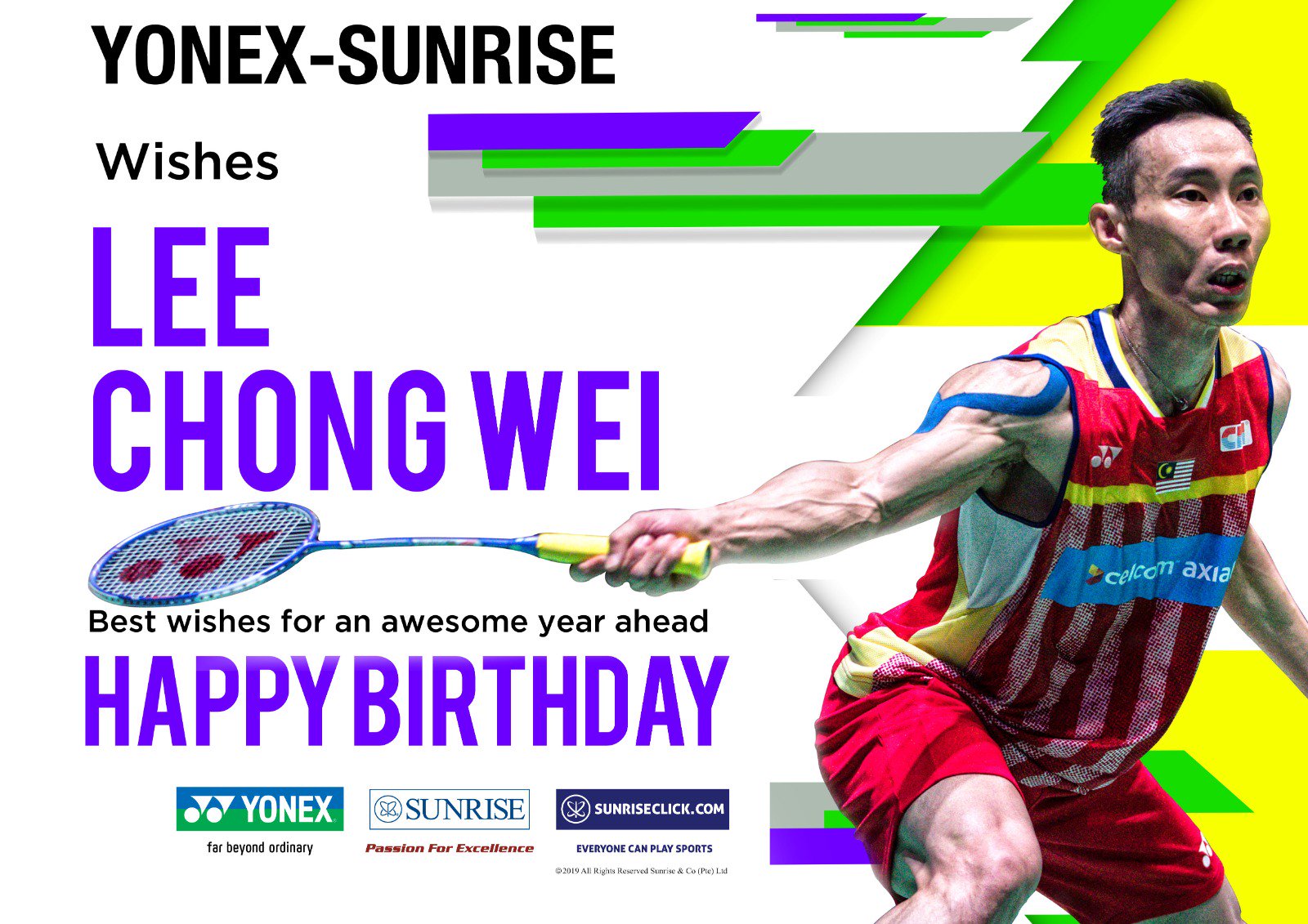 Happy birthday, Lee Chong Wei! Wishing you lots of happiness, love, and fun on this special day!  