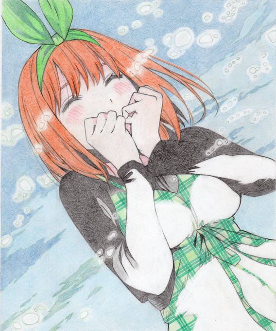 あんずさんがTwitterに投稿した中野四葉(五等分の花嫁)のイラスト。