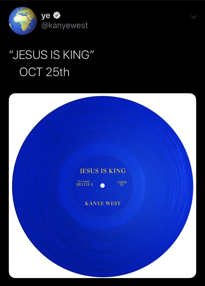 Image result for kanye west jesus is king tweet