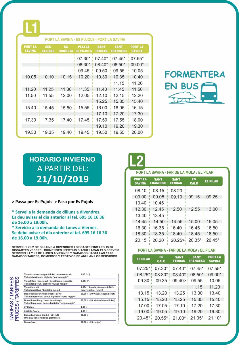 BusFormentera's tweet photo. Buenos días

Aquí tenéis los horarios vigentes a partir de hoy! https://t.co/deVsBSLXg1