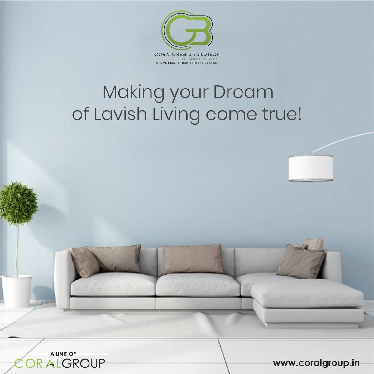 Coral Greens Buildtech realises your dream of living to the full and giving your loved ones a safe and luxurious abode. We bring to you state-of-the-art residential premises at affordable rates. 

To know more visit: coralgroup.in

#CoralGreens #CoralGreensBuildtech