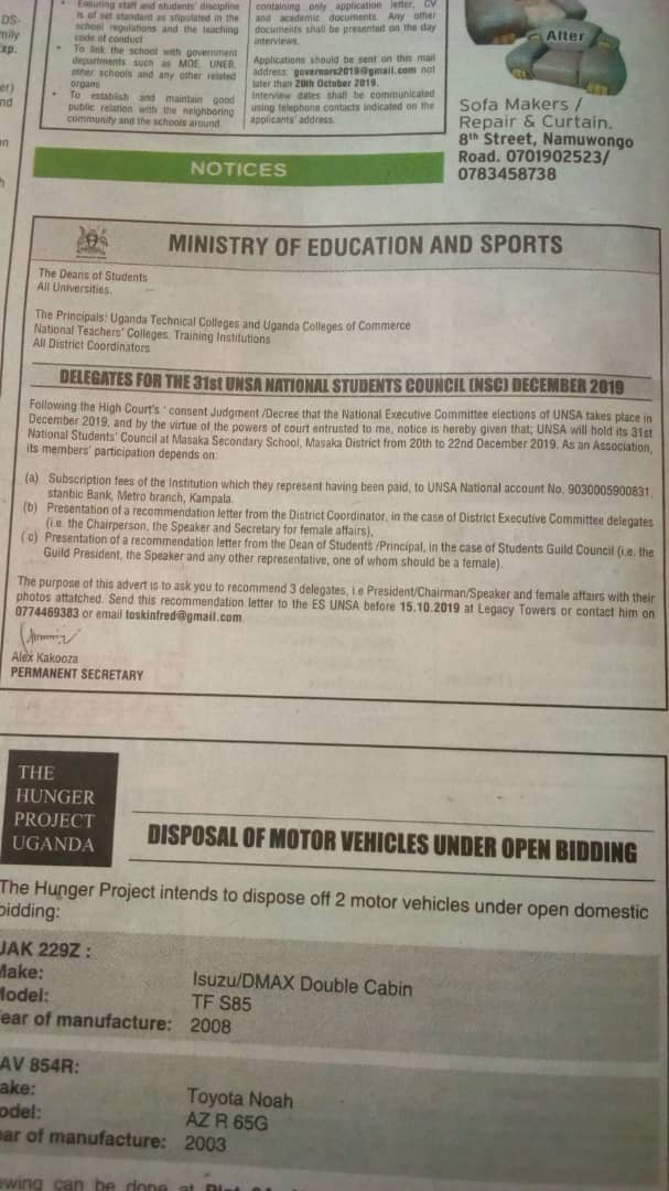 Uganda National Students Association tweet media