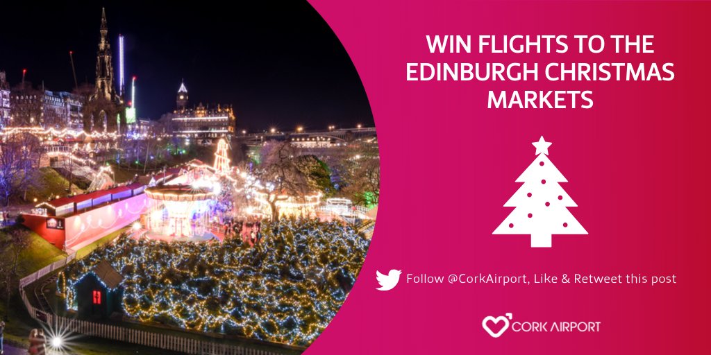 Cork Airport (@corkairport) on Twitter photo ✈️🎄✈️ COMPETITION TIME ✈️🎄✈️
Win a pair of return flights from <a href="/CorkAirport/">Cork Airport</a> to the Edinburgh Christmas Markets with <a href="/AerLingus/">Aer Lingus</a> (operated by Stobart Air).
To win simply follow <a href="/CorkAirport/">Cork Airport</a>, Like & Retweet this post.
T&C's apply: ow.ly/mnH650wOETp ✈️🎄✈️ COMPETITION TIME ✈️🎄✈️
Win a pair of return flights from <a href="/CorkAirport/">Cork Airport</a> to the Edinburgh Christmas Markets with <a href="/AerLingus/">Aer Lingus</a> (operated by Stobart Air).
To win simply follow <a href="/CorkAirport/">Cork Airport</a>, Like & Retweet this post.
T&C's apply: ow.ly/mnH650wOETp