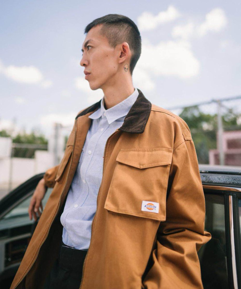 なワークウ Dickies メンズ 断熱アイゼンハワー フロントジップ