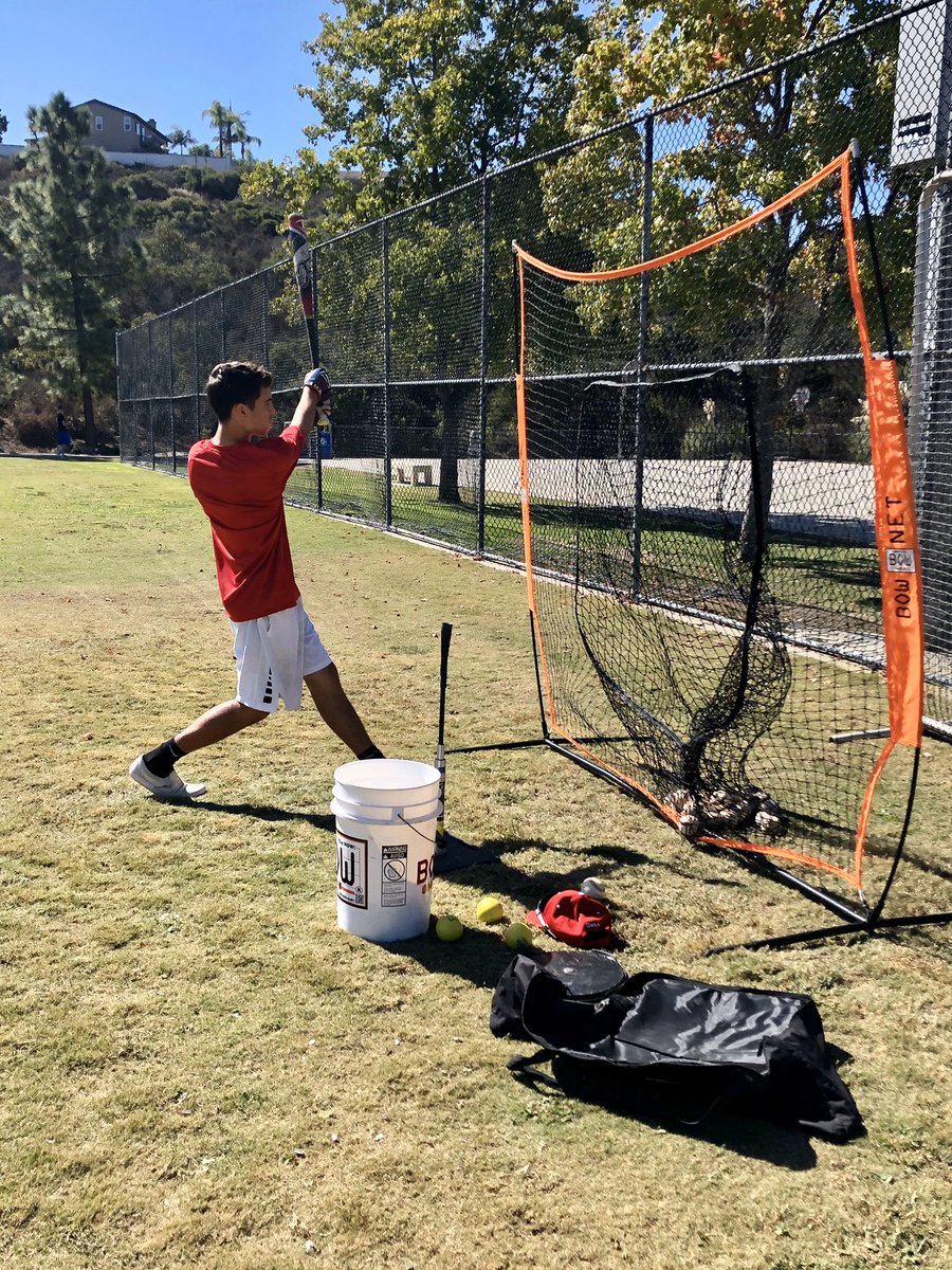 With football season in gear, this kid never forgets his passion for ⚾️! #alwaysworking #forthoveofthegame⚾️ #gettingreadyforwinterball #cchsbaseball #frankiet