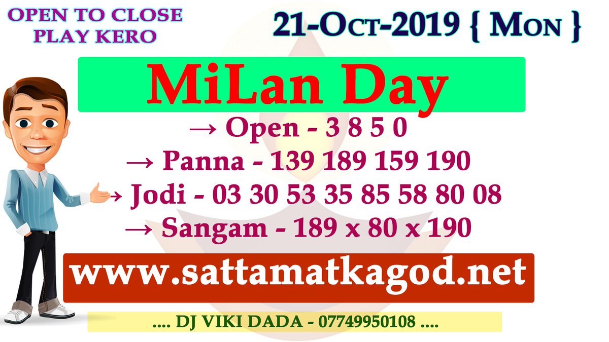 Milan Day Matka Chart