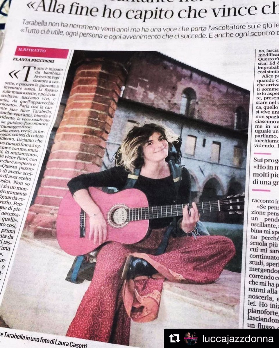LauraCPhoto's tweet image. Young jazz talent makes the papers : Alice Tarabella photo Laura C Photography @iltirreno