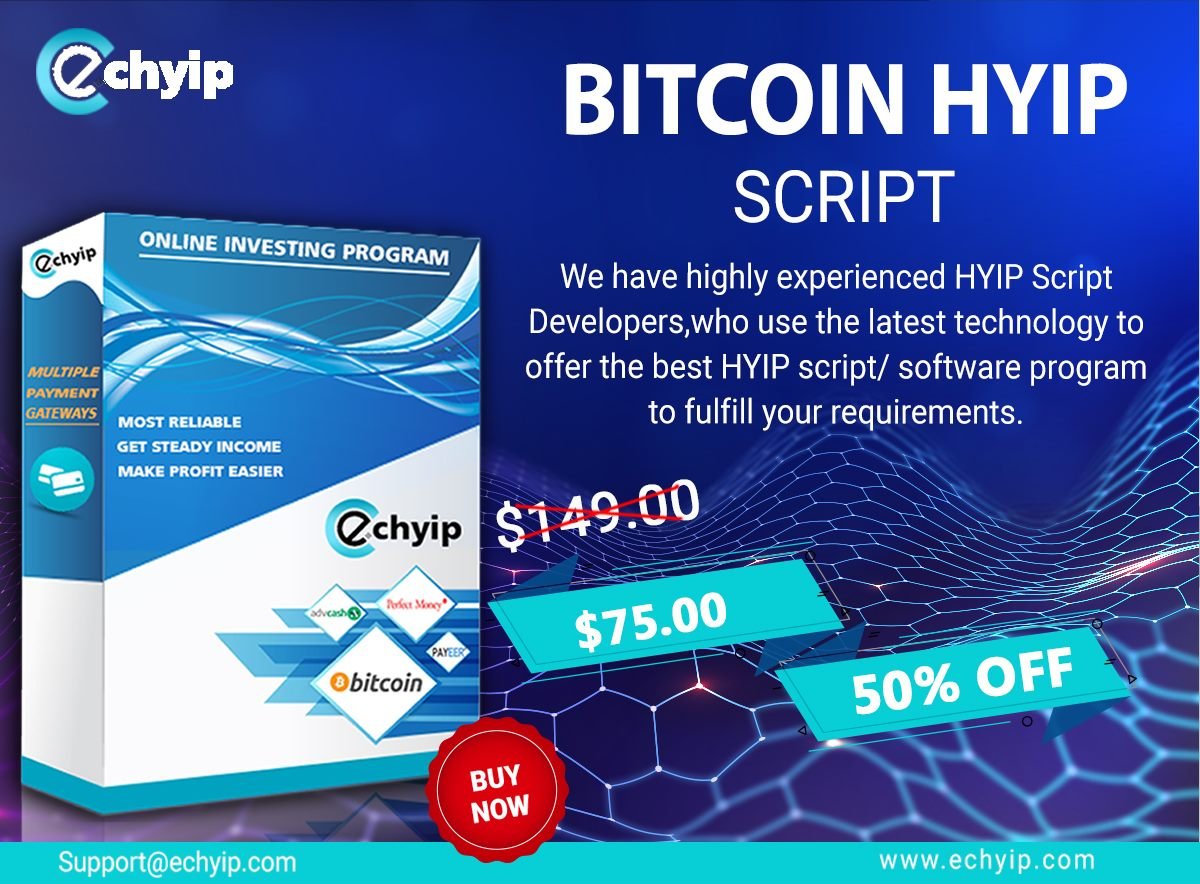smith_allice's tweet image. @ec_hyip gives one of the best #Bitcoin_HYIP_Script to build your own @cryptocurrency #Website. The Script supports the instant payouts with multiple #payment gateways. They provide the perfect HYIP script to run your HYIP #business. 
Info👉👉echyip.com