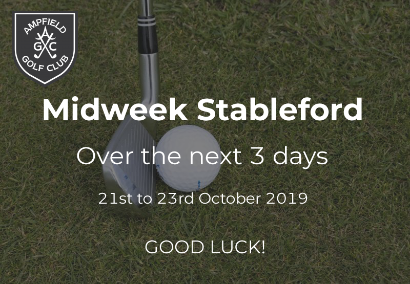 AmpfieldGolf's tweet photo. Its our Midweek Stableford today, tomorrow and Wednesday. 

Good luck to all those playing. 

#golfcompetition #midweekstableford #ampfield #golfclub #goodluck https://t.co/7zsdMzbXb2