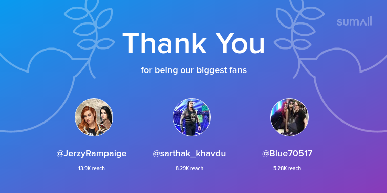 DJBECKY22's tweet photo. Our biggest fans this week: JerzyRampaige, sarthak_khavdu, Blue70517. Thank you! via https://t.co/U6YDM0ZRFj https://t.co/0AMcnfPYxp