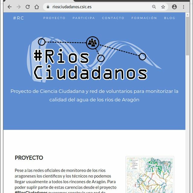 Tenemos página web operativa! riosciudadanos.csic.es #CienciaCiudadana #CalidadDeAguas #Aragon ift.tt/33GND18