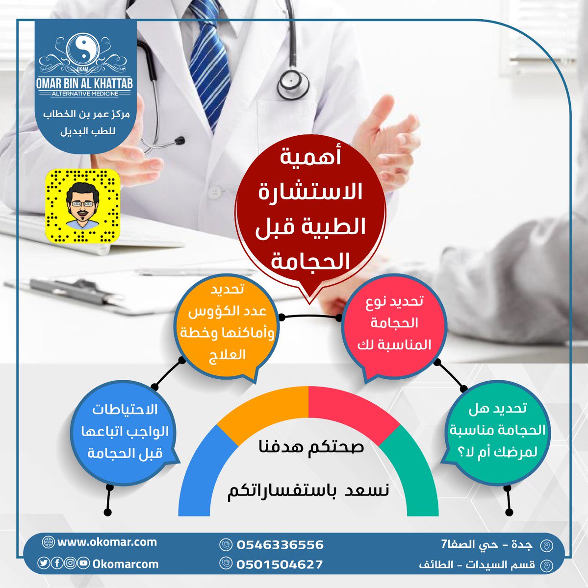 okomarcom's tweet image. نسعد بتواصلكم معنا عبر رقم الواتساب 📲 والرسائل الخاصة للاستشارة الطبية قبل العلاج للرجال وللنساء

احجز جلستك الآن .. نطبًق أفضل معايير السلامة ومكافحة العدوى

يوجد قسم خاص للنساء