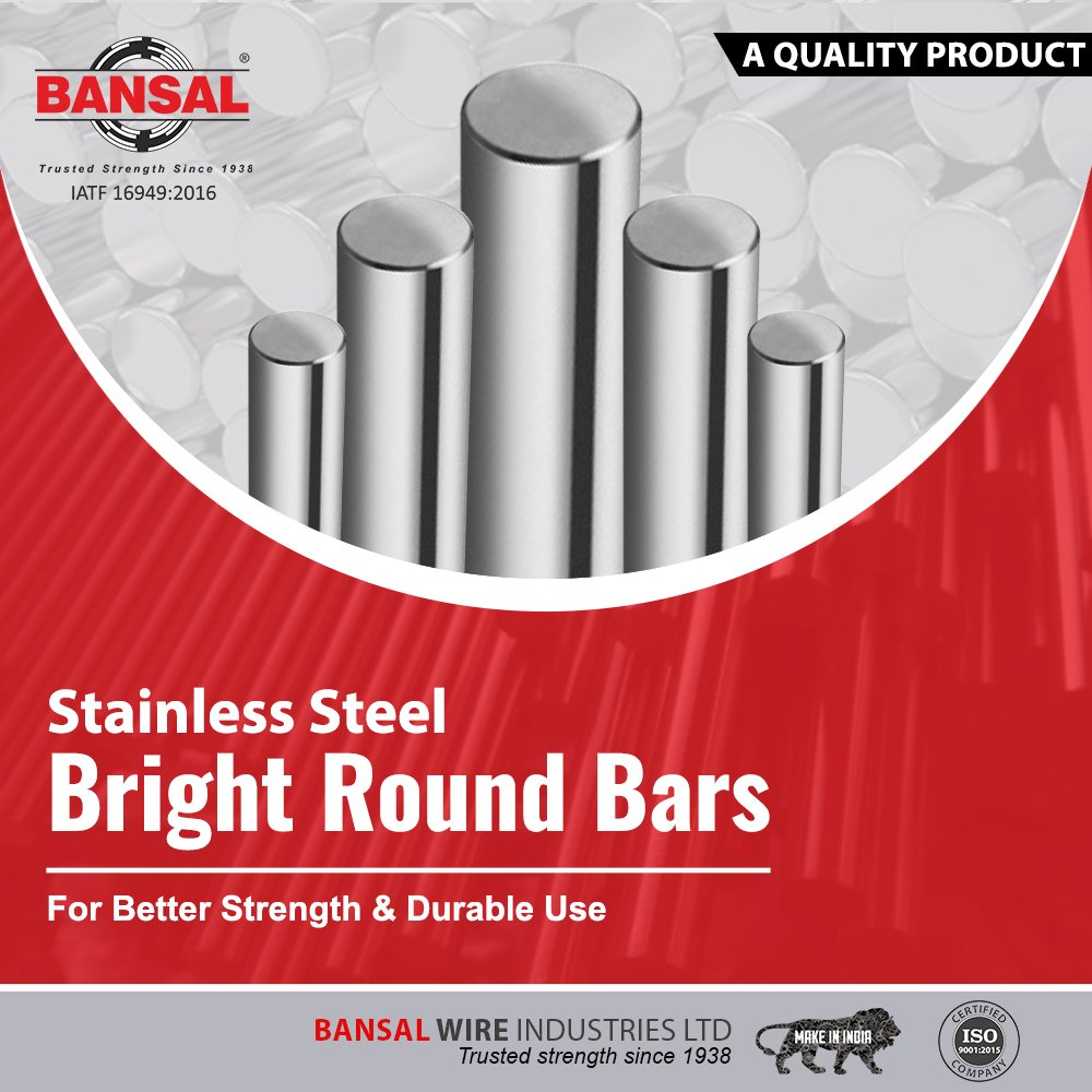 BansalWire's tweet photo. Our Bright Bars are available as per customer's requirement. The maximum length of the bar will be 6 meters. The tolerance level for different diameters are as per specifications.

#BansalGroup #BrightRoundBars #StainlessSteel #WeldingWires #BrightBars #RopeWire #BraidingHoses https://t.co/93HP3QtY6x