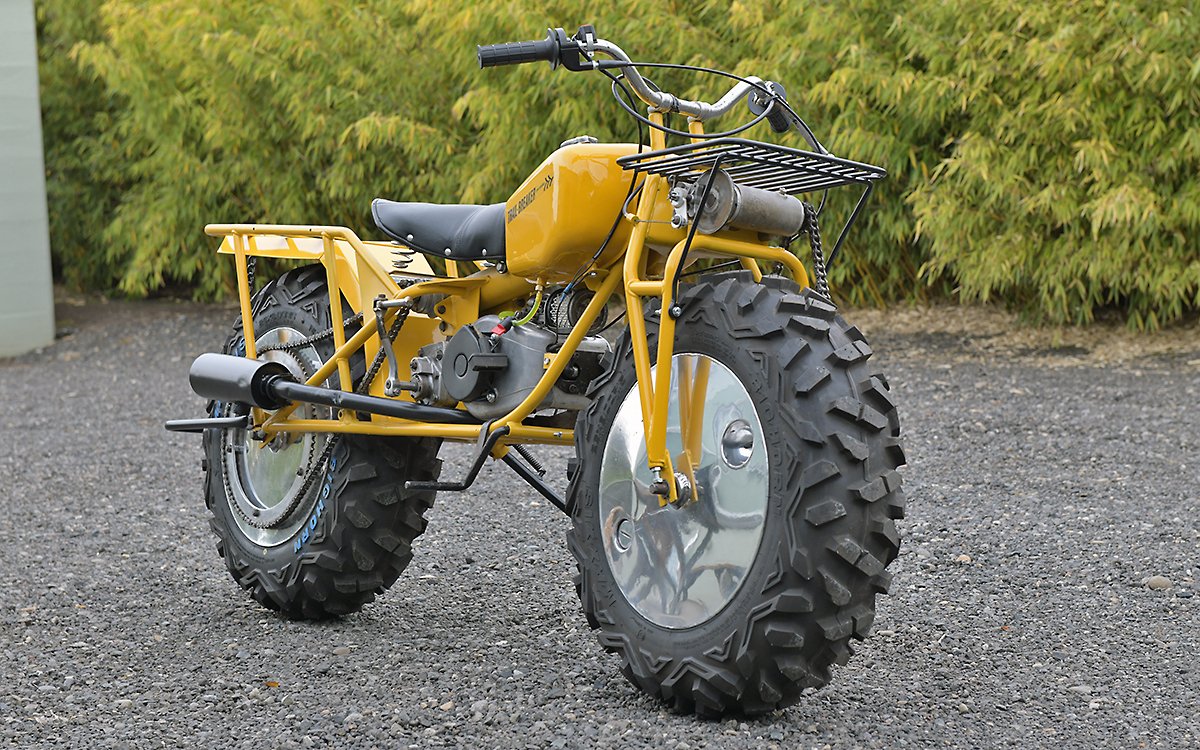 Bringatrailer's tweet photo. Now live at BaT Auctions: 1970 Rokon Trail-Breaker https://t.co/SDr5iQf93g https://t.co/hcpiZdK41N