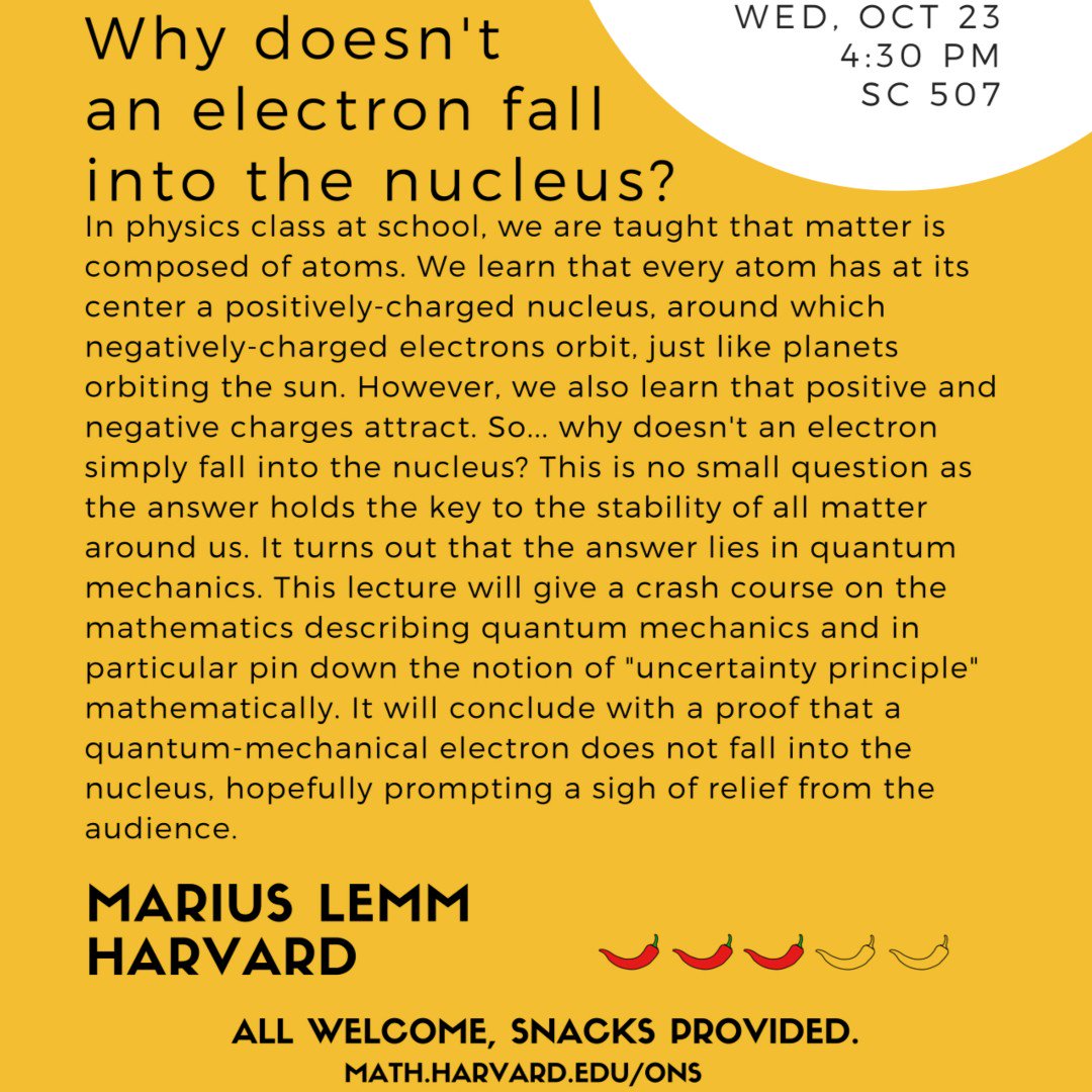 Harvard Math Undergraduate Events tweet media