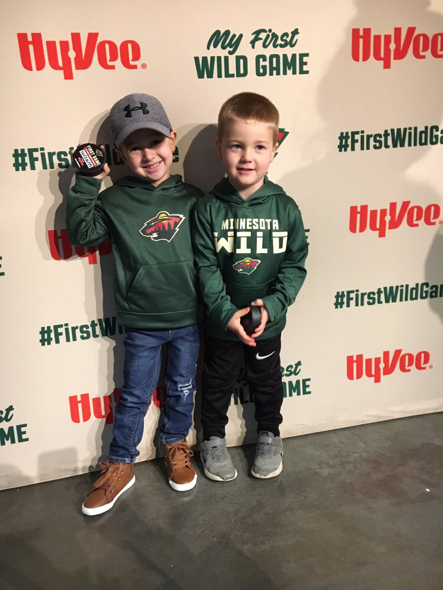 mrslewis3rd's tweet photo. I think these little Wild fans brought them some luck! #firstwildgame https://t.co/NrjlLp53NZ