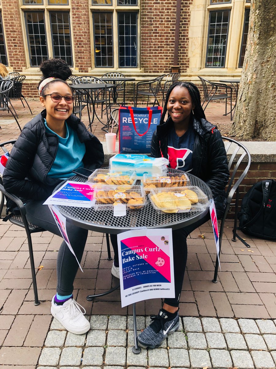 campuscurlzpenn's tweet photo. Thank you to everyone who supported our bake sale Friday! All proceeds are going to Women in Transition. Here are some of our members on our National Day of Service. It was a cold afternoon, but all of the donations and support made it worthwhile💜
#ccgoespurple
#campuscurlzupenn https://t.co/PCct5hG0FK