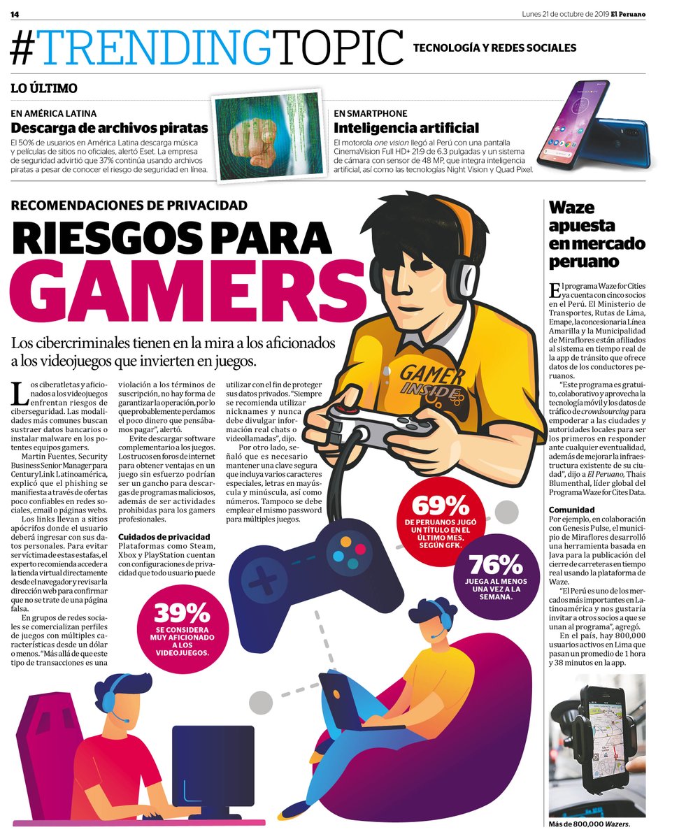 Riegos de los juegos en línea y seguridad de juegos