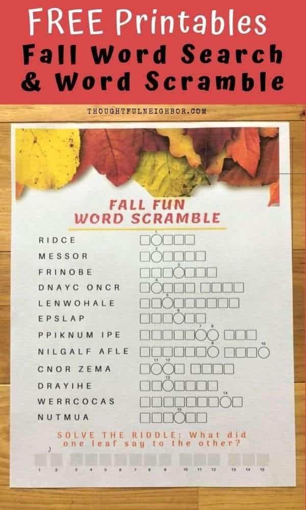_ThoughtfulBlog's tweet image. Get your #free Fall Word Search &amp;amp; Word Scramble. Give the #kids something fun AND #educational to do tonight!
buff.ly/33EVkVm
#kidsactivities #familyfun #familytime
