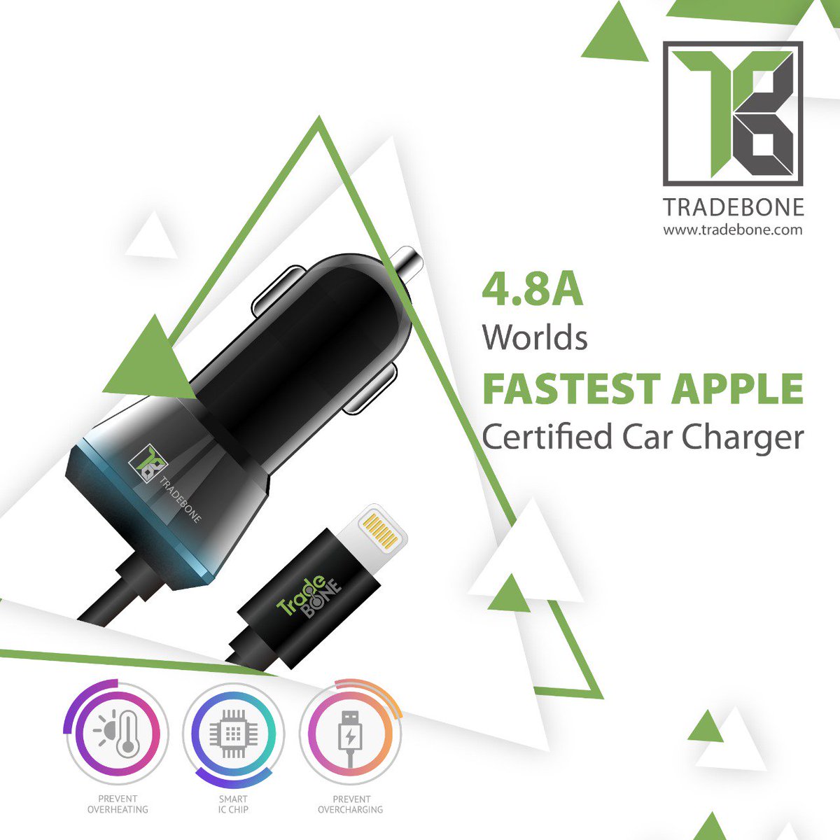 TradeBone's tweet photo. If you are looking for the fastest car charger for iPhone then TradeBone World's Fastest car charger is the only charger you need which is also Apple Certified

#TradeBone #PowerBank #CarCharger #IPhoneCharger #USBCharger #Electronics #iPhoneCables #IPhone #TradeBoneTeam #Charger https://t.co/YAdRydmjq0