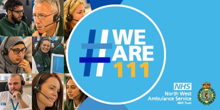 We're now LIVE from our NHS 111 contact centre to launch our latest campaign #WEARE111.

Stay tuned to find out more about the NHS 111 service in the North West and meet our team. #NWASfamily #notjustbluelights #dayandnight #NHS