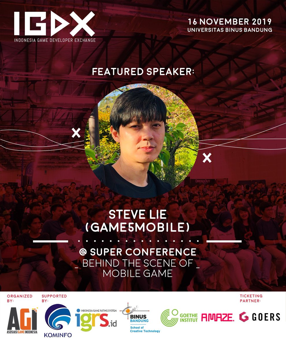 igdxconf's tweet photo. Steve is the CEO of Game5Mobile. Their game, Happy Glass successfully reached store's top chart in many countries on Android.
Steve will be one of the panelists in "Behind the Scene of Mobile Game" panel discussion.
Grab your tickets now on https://t.co/MLjexQI8Iv! https://t.co/tKcFh3J1dC
