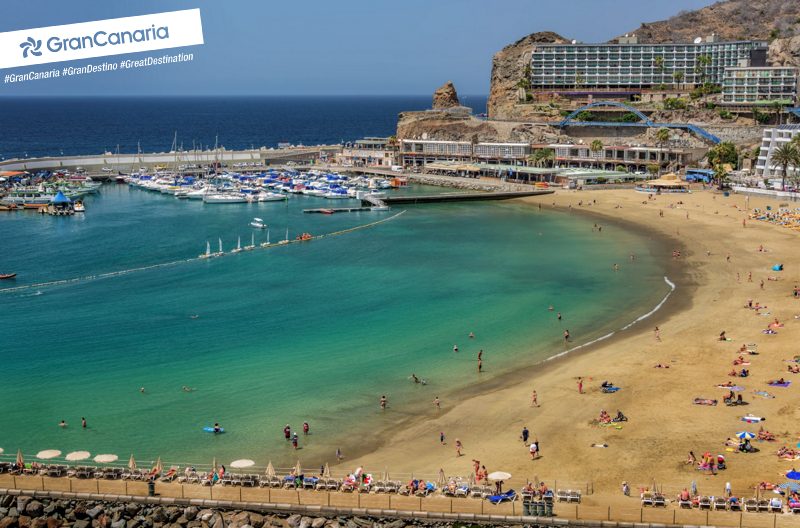 turismogc's tweet photo. Puerto Rico, en #GranCanaria #GranDestino, acoge y mima a todo el que recala en este lugar envuelto en luz https://t.co/zqz2FWvbXx https://t.co/KSjubr34PX