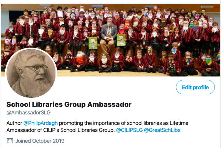 I'm honoured to have been made Lifetime Ambassador of <a href="/CILIPSLG/">CILIP SLG</a> at their AGM on 18th October 2019. As the <a href="/GreatSchLibs/">Great School Libraries</a> report shows, SCHOOL LIBRARIES ARE VITAL TO ADVANCEMENT. I'm privileged to be fighting alongside such a dedicated group of professionals. Please RT and follow!