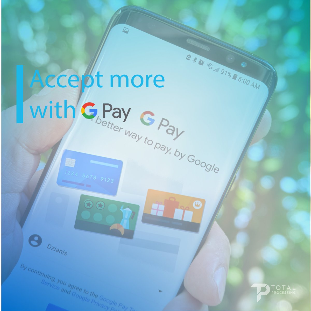 Totalprocessing's tweet photo. #AcceptMore with Google Pay and see conversion speeds increase up to 50% at the desktop and via mobile.
Learn more about #SCA and cart-saving #payment methods here: https://t.co/htvnH1YOpA
#gateway #apm #google #android #processing #finance #ecommerce #retail #googlepay https://t.co/lOCVlq1XZf