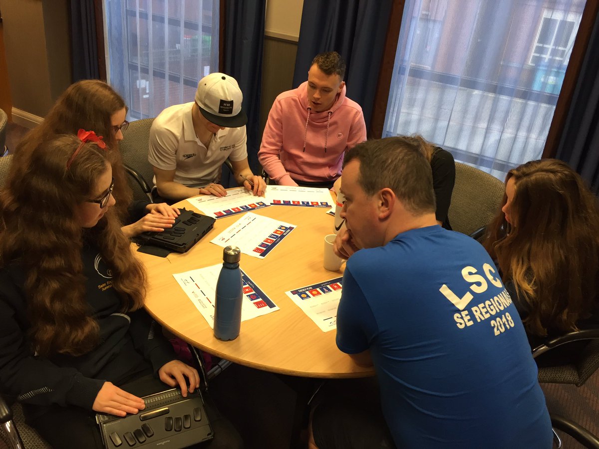 SportPsychHinch's tweet photo. Great engagement from the @britishswimming para-swimming academy athletes this morning developing their self-care plans #selfcare #wellbeing #happypersonhappyathlete #ROARingredients https://t.co/vhVahCxaHQ