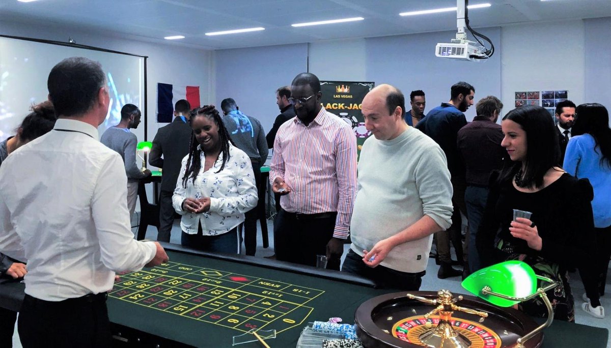 IntmGroupe's tweet photo. Soirée Casino afin d'accueillir nos nouveaux collaborateurs. 🎲
Bravo aux gagnants ayant fait fortune ! 🥂🎰
#recrutement #teambuilding #GroupeINTM #IT #carrière https://t.co/VFWowBGM3u