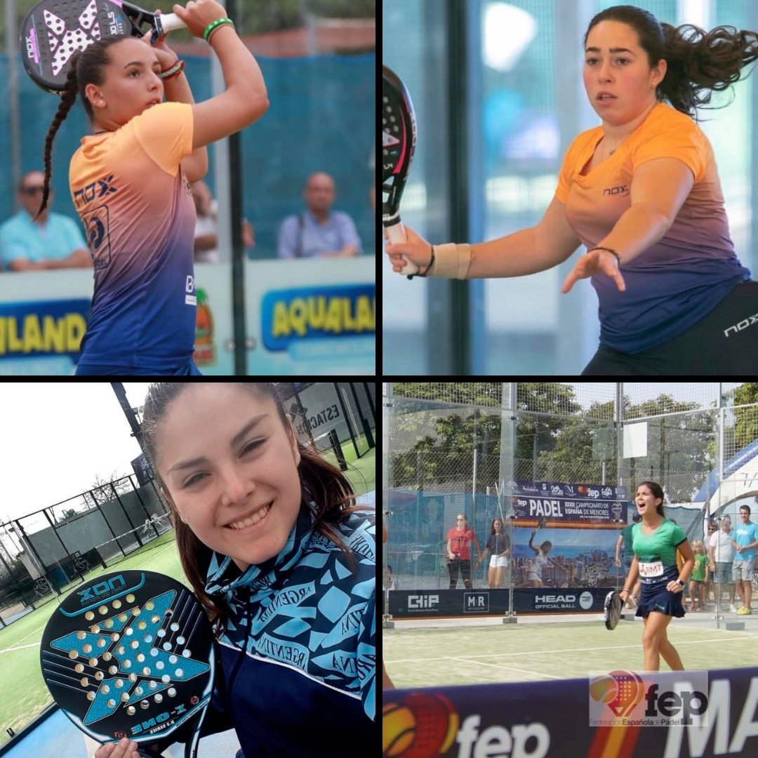 noxpadel's tweet photo. ¡Orgullosos del #TeamNoxJR! Lorena Rufo y Cristina Carrascosa Campeonas del Mundo con 🇪🇸, Maky Prieto Subcampeona del Mundo con 🇦🇷. En Open, Lorena Rufo Campeona Sub16 , Noa Cánovas Subcampeona Sub16, y Cristina Carrascosa y Milena Rojas 3ª y 4ª del mundo en Sub18.¡Gran cantera! https://t.co/QTqmc48r7B