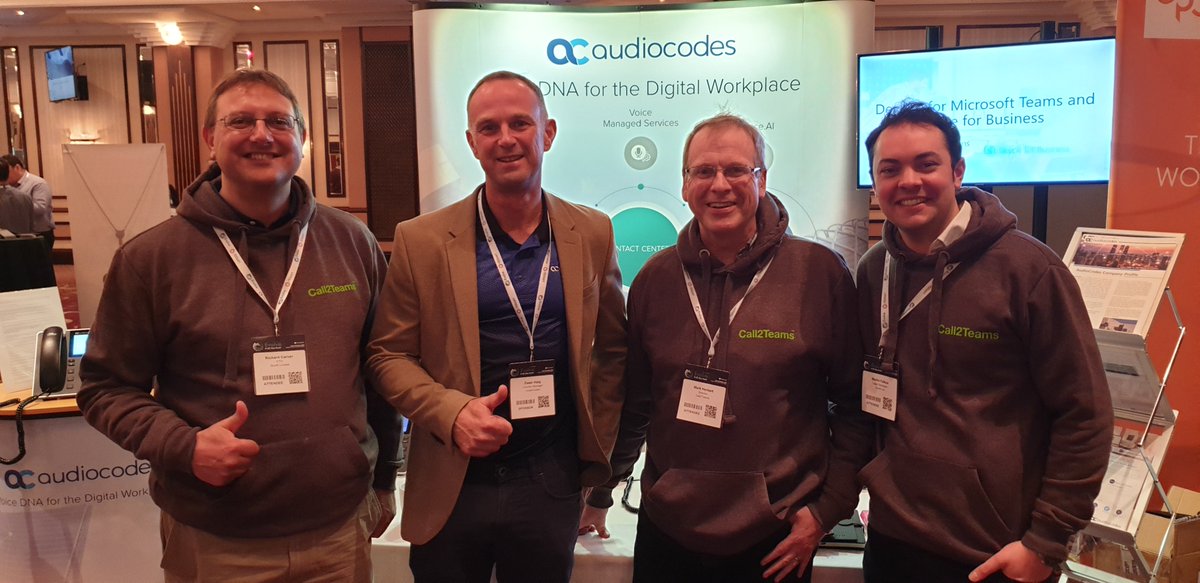 The @call2teams team are having a great day at <a href="/EvolveConfUK/">Evolve Conf - UC Day</a> today with @audiocodes. If you're at the show then come and say hi to Richard, Mark and Martin. @call2teams connects any PBX phone system to @microsoftteams in minutes. #call2teams #MicrosoftTeams  #Office365