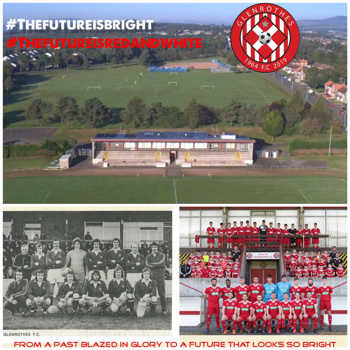 GlenrothesFC's tweet photo. From the glory days to a glorious future!
#AllaboardTheGlensExpress
#Warout
#Legendsteam 🏆
#Thefutureisbright
#TheFutureisRedandWhite 🔴⚪️ https://t.co/MnmwV6rBua