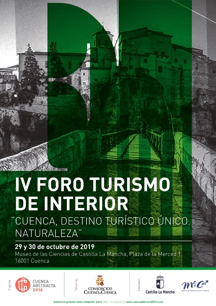 CuencaAbstracta's tweet photo. #CuencaAbstracta organiza el IV Foro Turismo de Interior “Cuenca, destino turístico único" destinado este año a la #naturaleza. Será el 29 y 30 de octubre en el Museo de las Ciencias de #Cuenca #IVForoTurismoCuenca
https://t.co/RTuXEenvVQ https://t.co/RH9M5GyGST