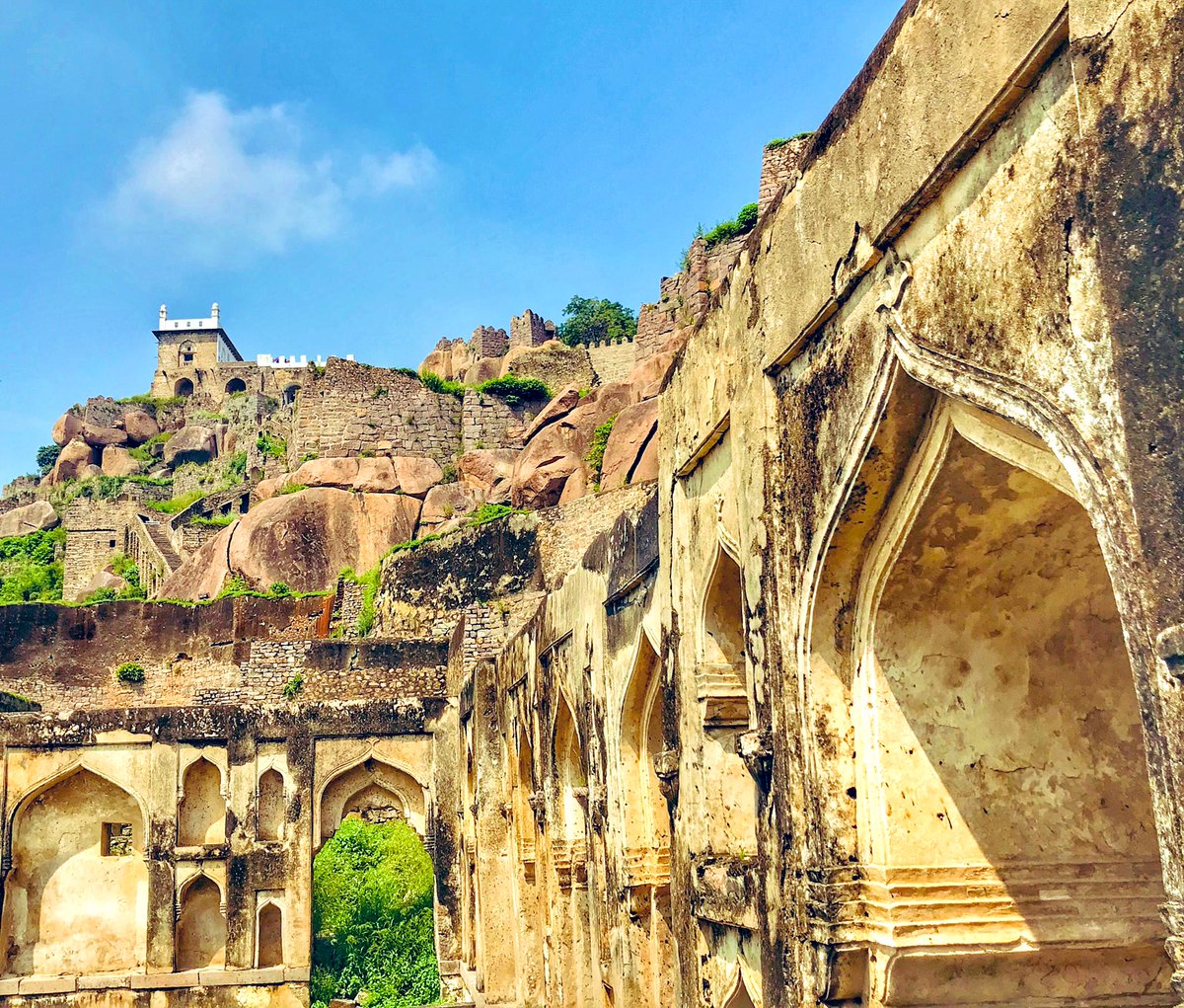 From the ramparts of the historic #GolcondaFort in #Hyderabad...