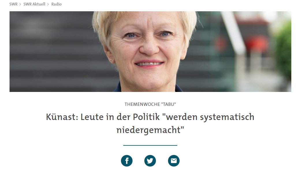 RenateKuenast's tweet photo. #HateSpeech: "Während man vor zehn Jahren noch hier und da mal einen Brief bekam oder eine Mail, merkt man jetzt, dass es systematisch betrieben wird." Das ganze Interview von heute morgen beim @SWRpresse findet ihr hier https://t.co/GgpG6lNWLY https://t.co/LyumOH6JH1