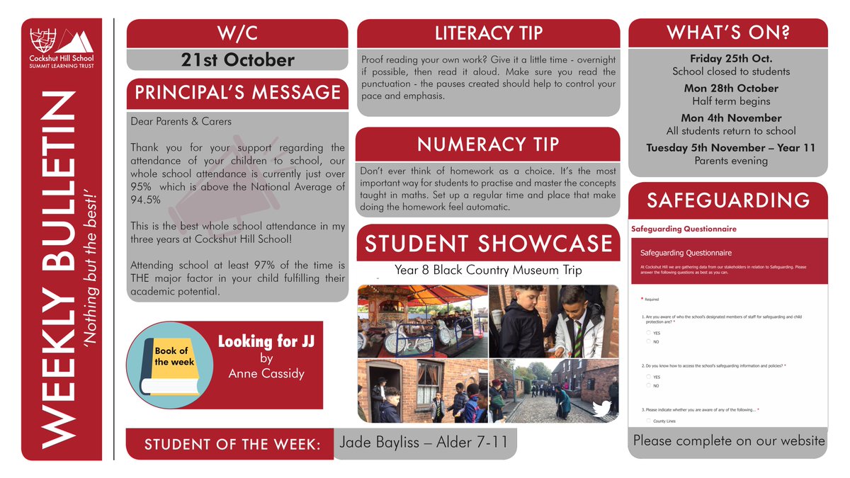 .<a href="/CockshutHillSch/">Cockshut Hill School</a> Weekly Bulletin w/c 21.10.19