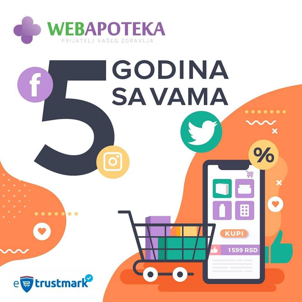 Webapoteka's tweet photo. ❤️ Dragi naši ❤️

https://t.co/m1LjIYOLTb ove jeseni slavi 5. #rođendan i povodom toga, prvih 150 kupaca koji poruče paket https://t.co/CdkrH2oo6L dobijaju #POKLON IZNENAĐENJA‼️‼️‼️

Požurite akcija traje do isteka zaliha, a najkasnije do 25.10.2019.✔️ https://t.co/tqpTMBd50C