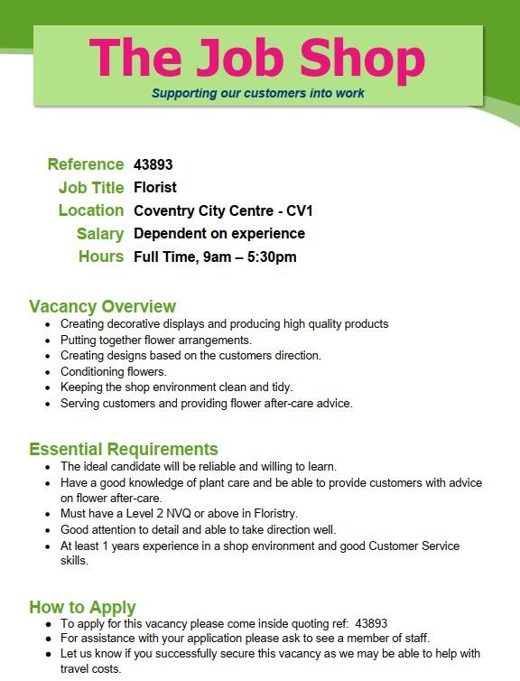 Job vacancies coventry Job vacancies coventry
