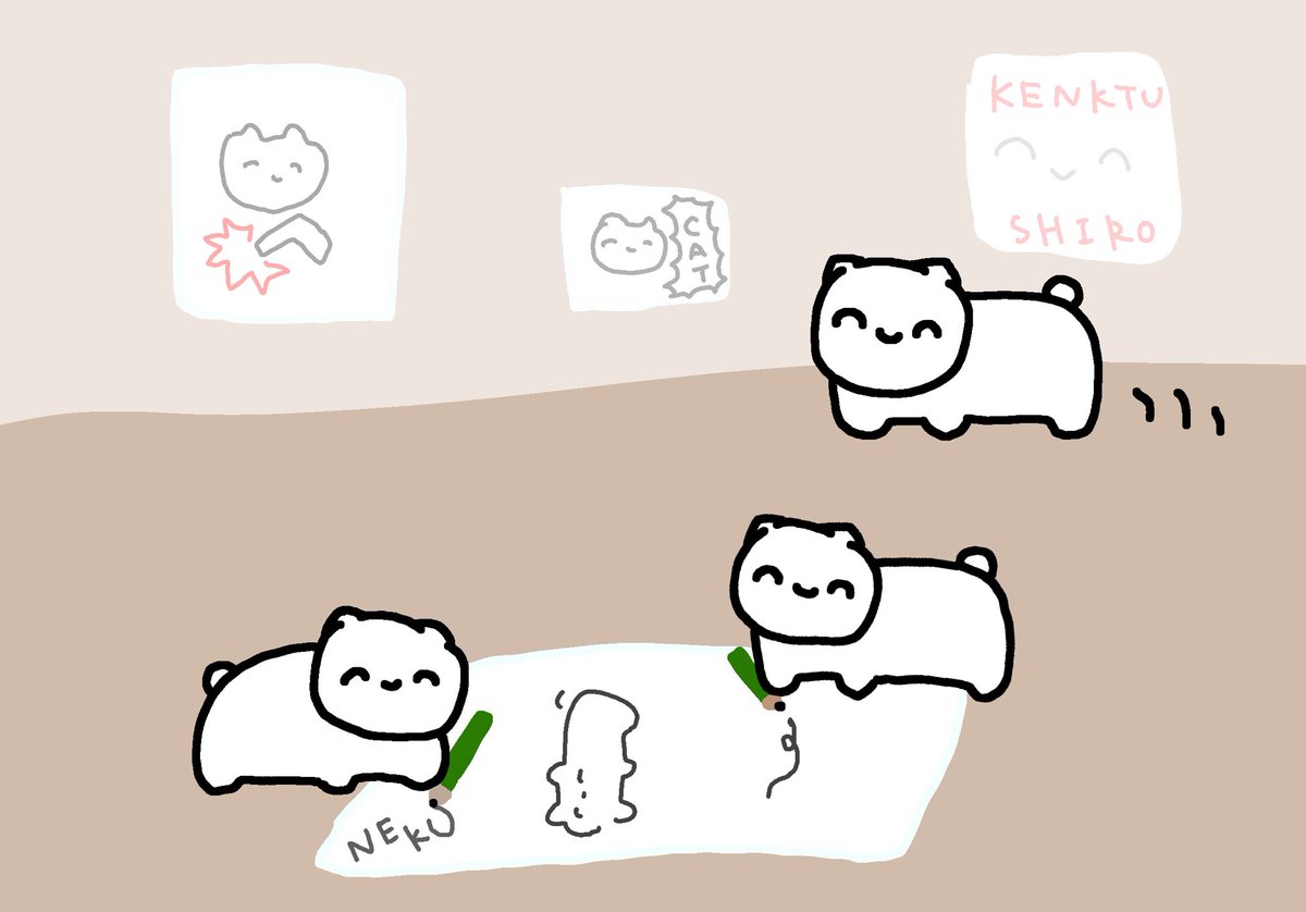 献血ポスターをみんなで考えて描いてくれるネコチャン #まいにちネコチャン 