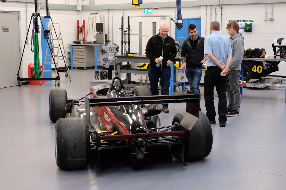 UWTSD's tweet photo. 3D scanning a Formula 3 car for a UWTSD #Motorsport #Engineering Masters student’s #aerodynamic project. The car is kindly on loan from #SBD who are working closely on the project with the student, John Hughes &amp; 3rd year student Ainsley Martin. https://t.co/EFGuDp1fqA