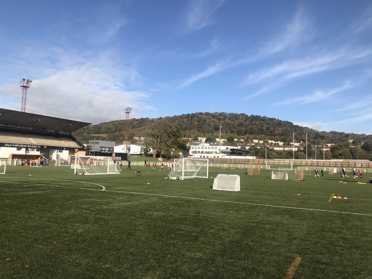 Participation | Tremendous setting and fantastic weather for today’s <a href="/DPSLocalHeroes/">DPS Group</a> #PlaytheGame October course with @LIVEFOOTBALLDEV in Galashiels. Fantastic to have 60 youngsters join us for a full day of play, matches and challenges ⚽️