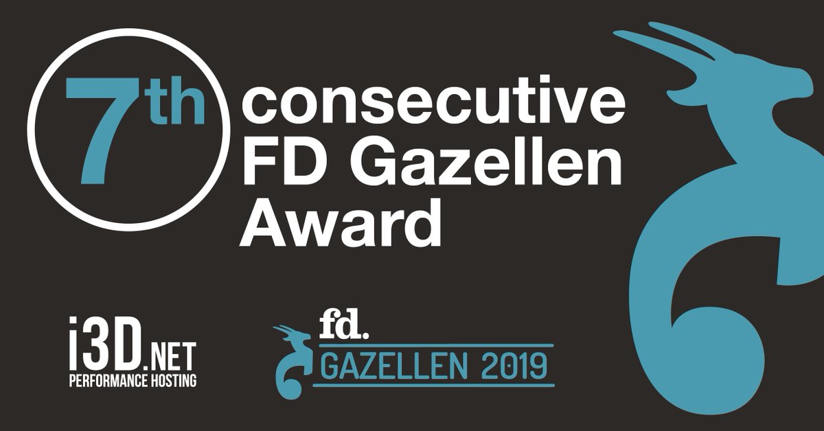 i3D_net's tweet photo. For the 7th consecutive time, https://t.co/IKSqyprZJj is one of the fastest-growing companies in the Netherlands. This award is a great acknowledgement for #i3Dnet who strive to give our customers the best service possible every day!  #fdgazellen #winner #i3d #performancehosting https://t.co/8nk5SNGWvO